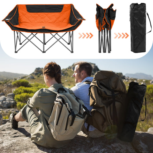 Only Supports Self Pickup Outdoor Camping Chair, Oversized Recliner With Armrests, Cup Holder And Carrying Bag, Outdoor Heavy Duty Folding Chair