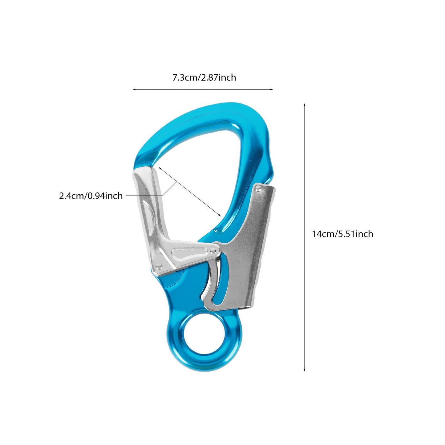 Safety Hook 35KN Aviation Aluminum 7075 Climbing Button Carabiner