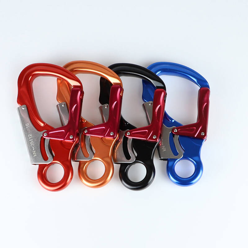 Safety Hook 35KN Aviation Aluminum 7075 Climbing Button Carabiner