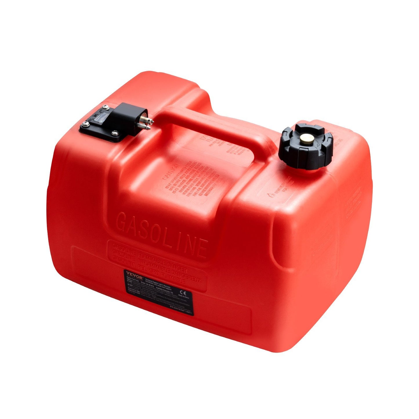 Marine Fuel Tank, 3.17 Gallon 12L, Portable Boat Fuel Gas Tank For Outboard Engine Boats, Plastic Outboard Marine Boat Fuel Tank With Hose, Easy To Carry For Yacht, Fishing Boat, Deck Boat, Red