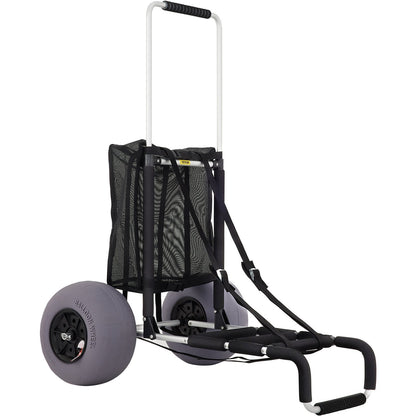 VEVOR Beach Carts For Sand,  Cargo Deck, TPU Balloon Wheels, 165LBS Loading Folding Sand Cart Adjustable Height, Aviation Aluminum Cart For Picnic, Fishing, Beach
