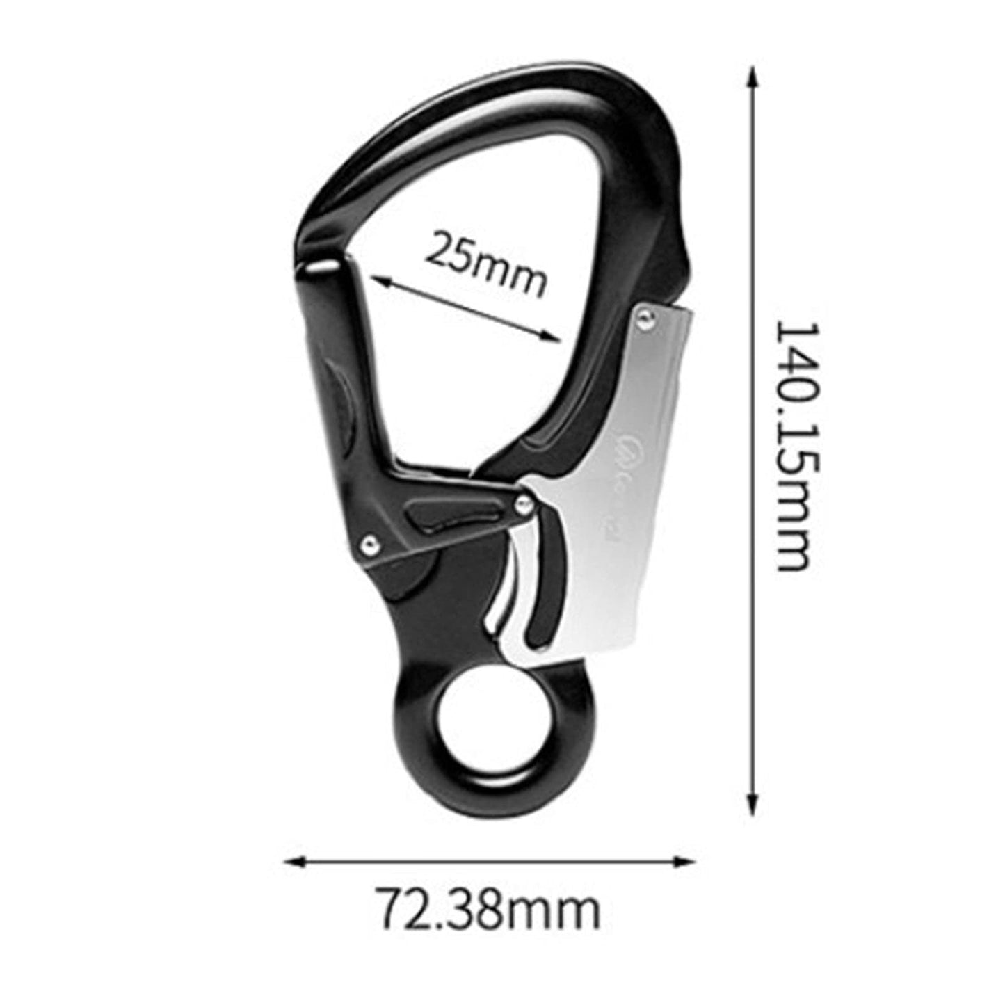 Safety Hook 35KN Aviation Aluminum 7075 Climbing Button Carabiner