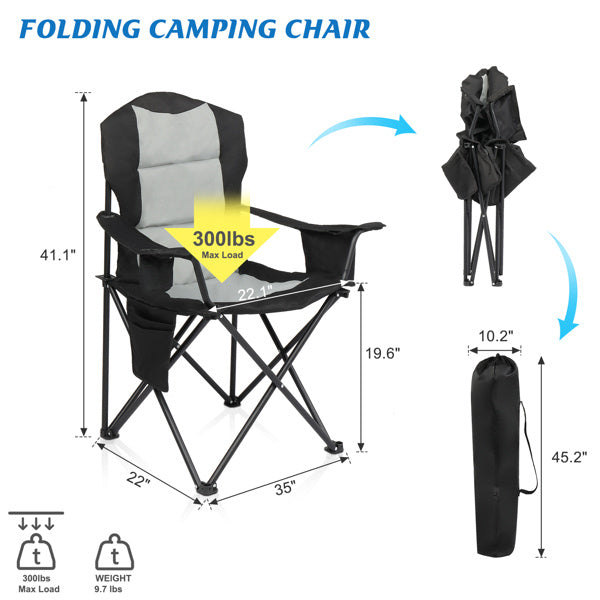 35x22x41in Camping Chair Fishing Chair Folding Chair