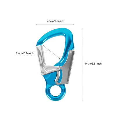 Safety Hook 35KN Aviation Aluminum 7075 Climbing Button Carabiner